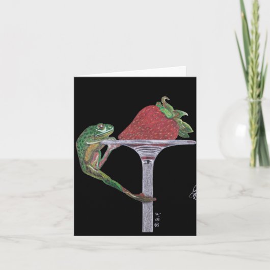 RANA ATRAPANDO UN FRESÓN BEDANKKAART (Voorkant)