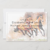 Ranch Chevaux Sauvages Invitations de mariage (Devant)