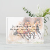Ranch Chevaux Sauvages Invitations de mariage (Debout devant)