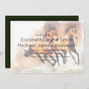 Ranch Chevaux Sauvages Invitations de mariage