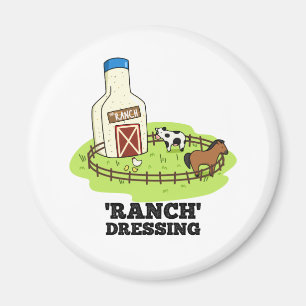 Ranch Dressing Funny Food Pun Magneet