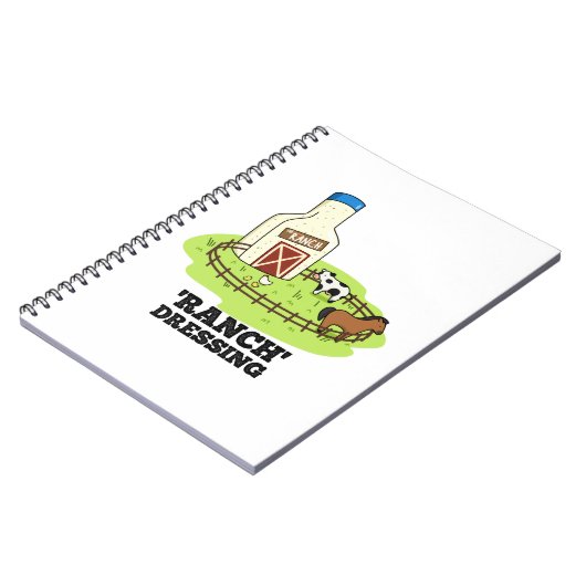 Ranch Dressing Grappig Voedsel Pun Notitieboek (Linkerzijde)
