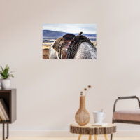 Ranch Horse & Saddle Imprimer Poster Oeuvre murale