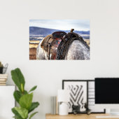 Ranch Horse & Saddle Print Poster Kunstwerk Muursc (Thuiskantoor)