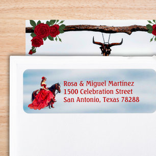 Ranch Masquerade Quinceañera Retouradres Etiket