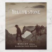 Ranch Mockup, Cheval, Coucher du soleil Étiquettes (Étiquettes simples)