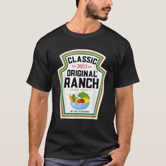 Ranch Sauce Green Salad Dressing Halloween Costume T-shirt (Voorkant)