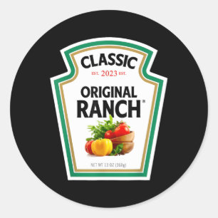 Ranch Sauce Groene Salade Dressing Halloween Ronde Sticker