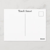 Ranch Sunset Sunrise schilderij verlaten oud Boerd Briefkaart (Achterkant)