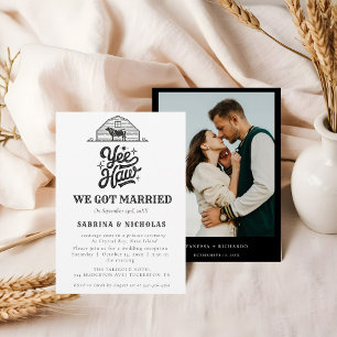Ranch Western Country Cowboy Wedding Elopement Kaart