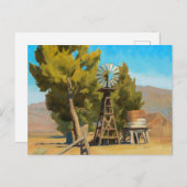 Ranch Windmill, Carson, Nevada door Maynard Dixon Briefkaart (Voorkant / Achterkant)