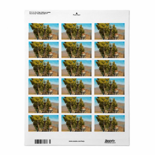 Ranch Windmill, Carson, Nevada door Maynard Dixon Etiket (Full Sheet)