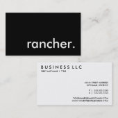 rancher. visitekaartje (Voorkant / Achterkant)