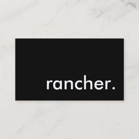 rancher. visitekaartje (Voorkant)