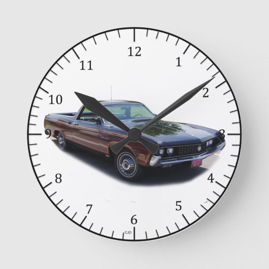 Ranchero clock ronde klok (Voorkant)