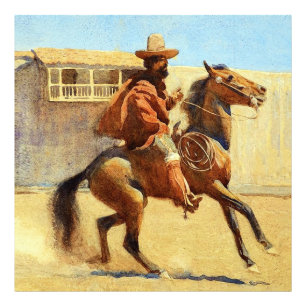 Ranchero van het oude Californië door Maynard Dixo Foto Afdruk