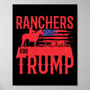 Ranchers Voor Trump Conservatieve Republikeinse On Poster