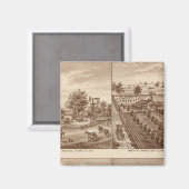 Ranches, stallen, Tulare Co., Cal Magneet (Voorkant / Achterkant)