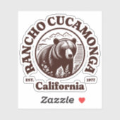 Rancho Cucamonga California Sticker (Vel)