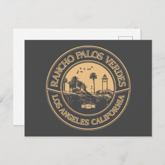 RANCHO PALOS VERDES - POINT VICENTE VUURTOREN BRIEFKAART (Voorkant / Achterkant)