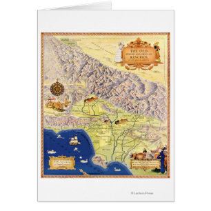 Ranchos espagnols et mexicains de carte de Los