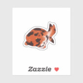 Ranchu goldfish sticker (Feuille)