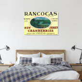 Rancocas Brand Cranberry Label Canvas Afdruk (Insitu (Slaapkamer))