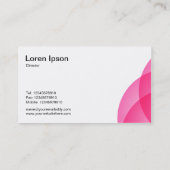 Rand-cirkels - Hot-roze Visitekaartje (Achterkant)