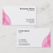 Rand cirkels - Roze Visitekaartje (Voorkant / Achterkant)