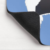 Rand Collie Black Hondenras Side Uitzicht Silhouet Muismat (Hoek)