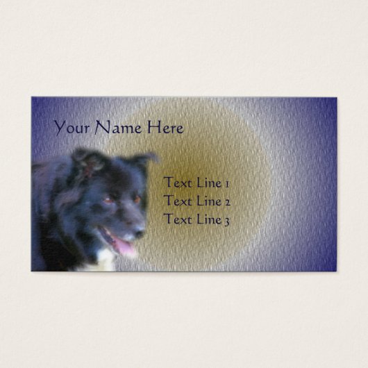 Rand Collie Dog Animal Art Visitekaartjes (Voorkant)