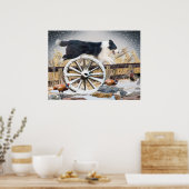 Rand Collie Jumping-wagon Poster (Keuken)