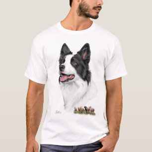 Rand Collie kop met Shirt voor schapen