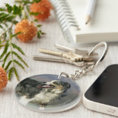 Rand Collie Panting 2 Sleutelhanger (Voorkant Rechts)