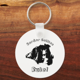 Rand Collies Rule Cute Dog Sleutelhanger