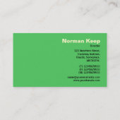 Rand geëtiketteerd - geborsteld Groen Visitekaartje (Achterkant)