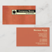 Rand gelabeld - geschilderde terracotta visitekaartje (Voorkant / Achterkant)