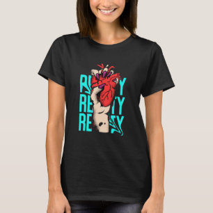 Rand grafisch ontwerp met hand en hart – Krachtige T-shirt