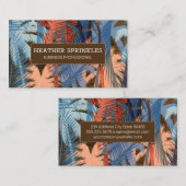 Rand houtnerf | Palmbomen Visitekaartje (Voorkant / Achterkant)