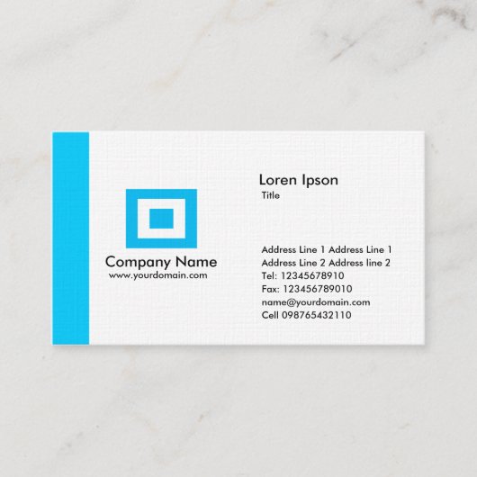 Rand - Licht blauw Visitekaartje (Voorkant)