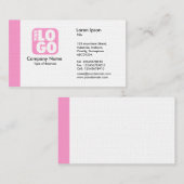 Rand (Logo) - Roze Visitekaartje (Voorkant / Achterkant)