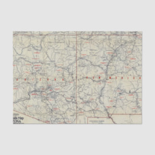 Rand McNally Officiële Auto Trails 1925 Tissuepapier