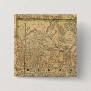 Rand McNally's Arizona Vierkante Button 5,1 Cm