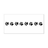 Rand met pootafdruk 	rubberstempel (Afrduk)