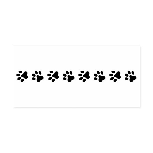 Rand met pootafdruk 	rubberstempel (Afrduk)