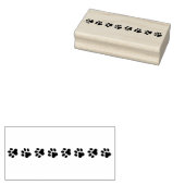 Rand met pootafdruk 	rubberstempel (Gestempeld)