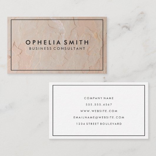 Rand Minimalist | Textuur Zakelijk Visitekaartje (Voorkant / Achterkant)