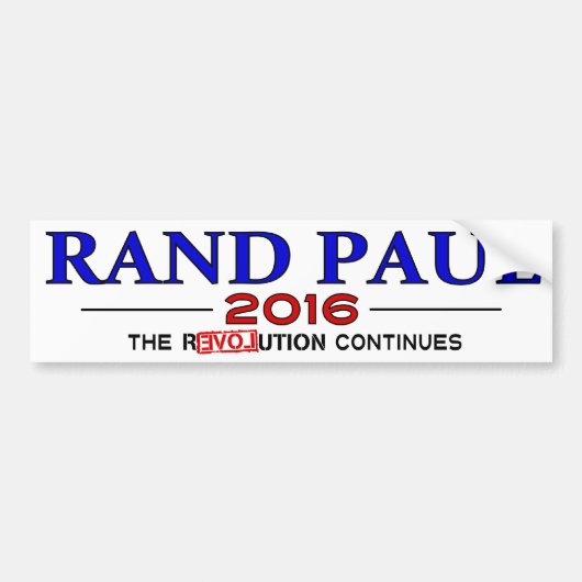 Rand Paul 2016 Bumpersticker (Voorkant)