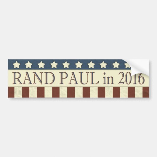 Rand Paul President 2016 Stars Stripes Bumpersticker (Voorkant)