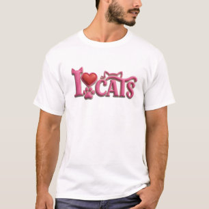 Rand Pink I LOVE KATTEN Visueel ontwerp T-shirt